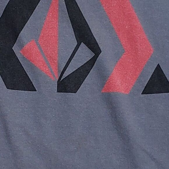 Volcom gray black red short sleeve shirt - Picture 8 of 8